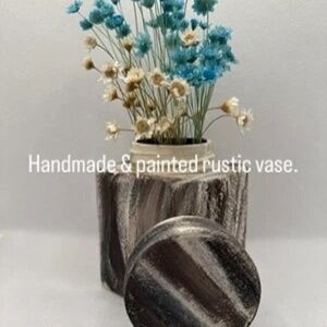 Hand painted resin vase